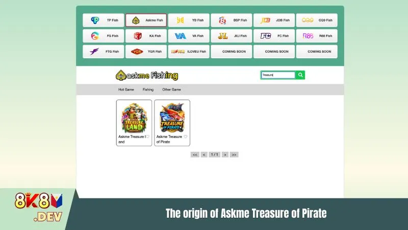 The origin of Askme Treasure of Pirate