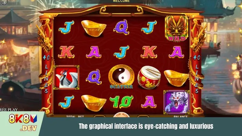 The graphical interface is eye-catching and luxurious