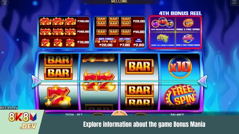 Explore information about the game Bonus Mania
