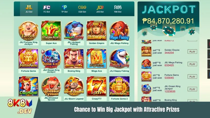 Chance to Win Big Jackpot with Attractive Prizes