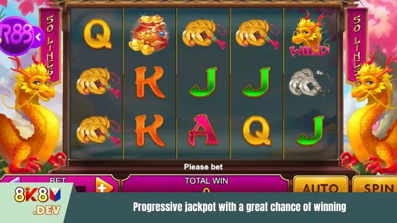 Progressive jackpot with a great chance of winning