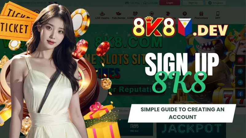 Sign up 8K8 - Simple guide to creating an account
