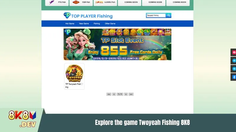 Explore the game Twoyeah Fishing 8K8