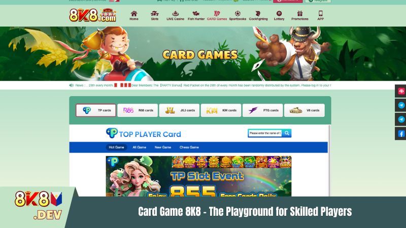 Card Game 8K8 – The Playground for Skilled Players