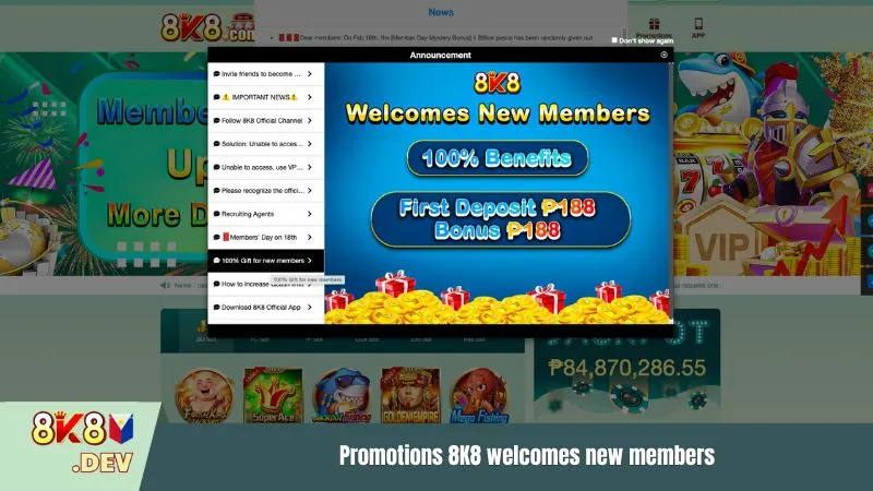 Promotions 8K8 welcomes new members