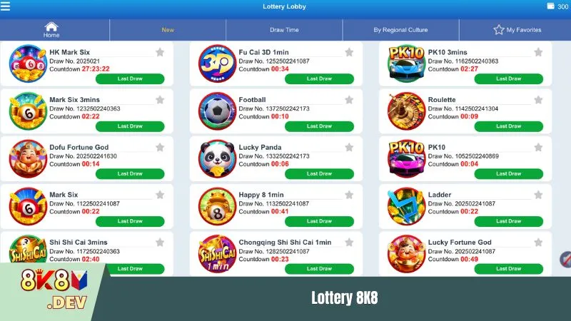 Lottery 8K8