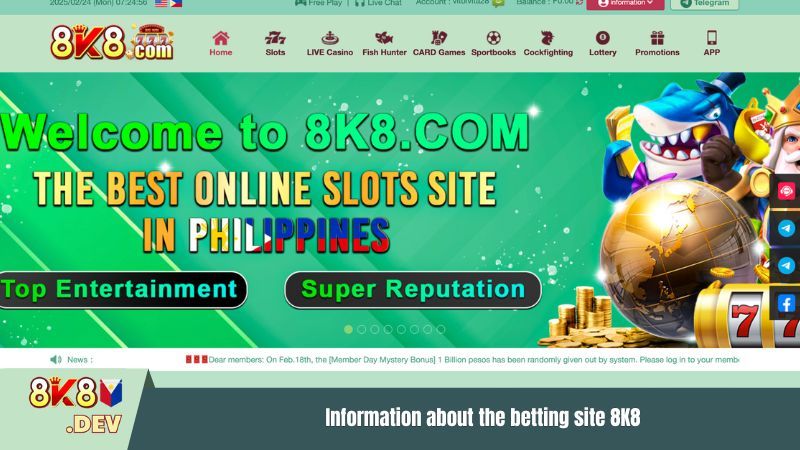 Information about the betting site 8K8