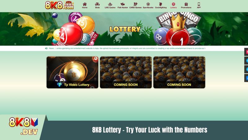 Lottery 8K8 – Try Your Luck with the Numbers